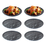 Kit 6 Pratos Rasos Pedra Sabão 28 Cm De Diâmetro Exclusivo