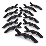 Kit 6 Presilhas Prendedor Cabelo Bico Jacaré Crocodilo Preto