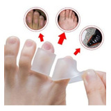 Kit 6 Protetor Para Os Dedos Em Silicone Anti Calos Pé Cor Transparente