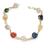 Kit 6 Pulseiras Pedras Naturais Brasileiras Folheadas Lindas