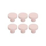 Kit 6 Puxador Móveis Botão Porta Gaveta Móveis Bau Kids 34mm Rosa 