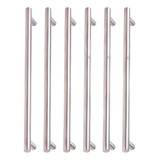 Kit 6 Puxador Móveis Haste Redonda Inox Esc 96 128 160 192mm