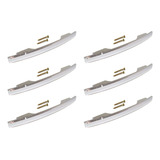 Kit 6 Puxadores Cromado Porta Gavetas Guarda Roupas Armários
