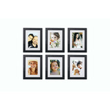 Kit 6 Quadros 10x15 Com Paspatur Com Moldura E Vidro