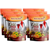 Kit 6 Ração Gold Mix Galo De Campina Cardeal 500g Sementes