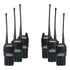  Kit 6 Rádio Comunicador 5w Bf Vhf /uhf/ Fm Dual Band Uv-82