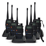 Kit 6 Radio Comunicador Dual Band Baofeng Uv 5r Vhf Uhf