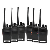 Kit 6 Radio Comunicador Walktalk Talkabout Profissional 777s Bandas De Freq ência Vhf uhf Cor Preto