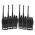 Kit 6 Radio Comunicador Walktalk Talkabout Profissional 777s Bandas De Freqüência Vhf/uhf Cor Preto