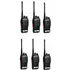 Kit 6 Rádios Comunicador Baofeng Resistente A Água E Poeira Bandas De Freqüência 400-470mhz Cor Preto