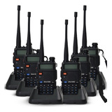 Kit 6 Radios Comunicador Dual Band Baofeng Uv 5r Vhf Uhf