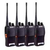 Kit 6 Rádios Comunicador Walk Talk Baofeng Bf 777s Amador Bandas De Freq ência 433 Cor Preto