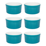 Kit 6 Ramekim Médio 100ml Porcelana Forno Freezer Cozinha