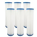 Kit 6 Refil Filtro Agua 9 3 4 Plissado Lavável Reutilizável