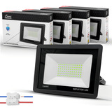 Kit 6 Refletor Holofote Super Led 200w Bivolt Prova D água Verde