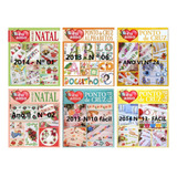 Kit 6 Revistas Eu Amo Ponto Cruz Natal Alphabetos Lote 6