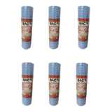 Kit 6 Rolo Bobina Pano Limpeza Multiuso 15 Metros 30 Panos Cor Azul