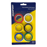 Kit 6 Rolos Fita Isolante Anti chamas Coloridas 5m X 19mm