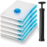 Kit 6 Saco A Vacuo 60X80 Organizador Edredom Cobertor Roupa Com Bomba 