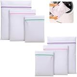 Kit 6 Sacos Com Ziper Para Lavar Roupa Delicadas E Íntimas E Organizador- Protetor De Roupa Intima- Máquina De Lavar - P-M-G