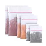 Kit 6 Sacos Para Lavar Roupa Máquina De Lavar Saquinho Para Roupas Delicadas Protetor Roupa Íntima Sutiã Bolsa De Malha Tamanho P- M- G - Premium MyBrins