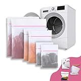 Kit 6 Sacos Para Lavar Roupas Delicadas Na Máquina - Malha Telada Premium Com Zíper Reforçado - Protege Lingerie- Sutiã- Roupas Íntimas - Tamanhos P- M E G - Qualidade Premium LNSTORE
