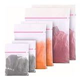 Kit 6 Sacos Para Lavar Roupas Delicadas Tamanhos P M G Resistentes Zíper Premium Lavanderia
