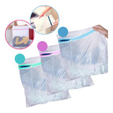 Kit 6 Sacos Saquinhos Com Ziper P Lavar Roupa Delicada P m g Cor Variada