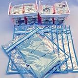 Kit 6 Saquinhos Bebe Gestante Organizador Mala Maternidade TAG 2 Nécessaire Porta Fraldas Remédio NUVEM AXUL SAQUINHO AZUL