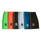 Kit 6 Short Header Masculino Calção Futebol Academia Praia