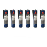 Kit 6 Sikaflex 295 Uv Preto Adesivo E Selante De Pu Marine