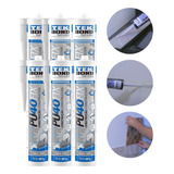 Kit 6 Silicone Adesivo Selante Pu 40 387g Construção Tekbond