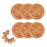 Kit 6 Sousplat Rattan Bambu 06 Anel Guardanapo Ebook Gratis