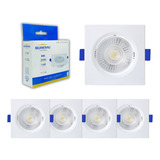 Kit 6 Spot Led Embutir 6w Quadrado Direcionável Blumenau