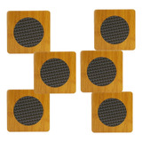 Kit 6 Suporte Descanso Para Panelas Bambu Protege Mesas