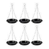 Kit 6 Suporte Para Pendurar Vaso E Planta Prato 17 Cm Corrente Pendente 44 Cm