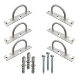 Kit 6 Suportes Trx Branco Corda Naval Columpio Balanço Fit
