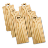 Kit 6 Tábua Madeira Pinus Retangular 30x13cm Pronta Entrega