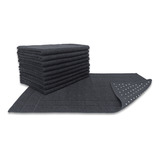 Kit 6 Tapete Piso Banheiro Antiderrapante Saída Banho 550g m Cor Preto