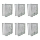 Kit 6 Tijolo De Vidro Bloco Incolor Conforto Visual Multilit