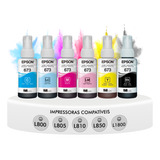 Kit 6 Tintas Epson T673 Original L800 L810 L850 L1800 L805