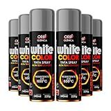 Kit 6 Tintas Spray Alta De Temperatura Prata Pintura Roda Escapamento Motor Forno Fogão Churrasqueira Até 600-C