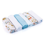 Kit 6 Toalha Infantil Limpa Boca 30x30 Cm 100 Algodao Bebe