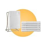 Kit 6 Toalhas Lavabo Social De Mão P Bordar Toalhinha Manicure Mão E Pé Fitness Academia 100 Algodão 420g M Branco 