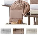 Kit 6 Toalhas Para Lavabo Social 100  Algodão 30x50cm   Bellarte   Toalha De Mão Para Lavabo Toalha De Mão Toalha Social Toalhinha De Mão  Avelã 