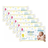 Kit 6 Toalhinhas Johnsons Baby Recém nascido C 96 Unidades