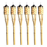Kit 6 Tocha De Bambu Iluminação Decoração Junina Festas Noit