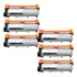 Kit 6 Toner Compatível Com Brother Tn2340 Tn2370 Hl l2300 Dcp l2540dw Tinta Cor Preto