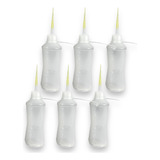 Kit 6 Tubo Almotolia Aplicador Para Líquidos 250ml Bico Reto