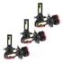 Kit 6 Ultra Led Farol Alto Baixo Milha 22000 Lumens 6500k